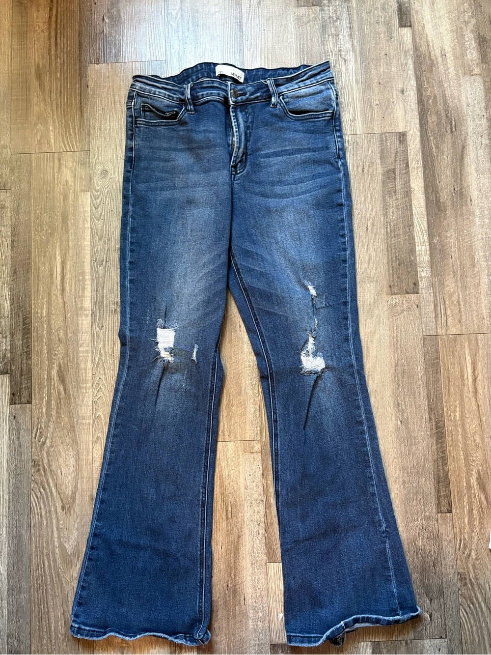 VERVET BY FLYING MONKEY Dark Blue Flare Jeans